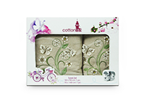 Комплект полотенец Cottonist 3D Kadife в коробке - 8414-13