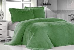 Покрывало меховое Лама зеленая - DCT-072-9 код2043