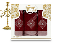 Комплект полотенец Gulcan Atlas Plus (70x140, 50x90-2) - 8121-03