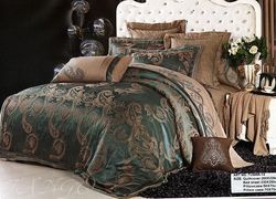 КПБ Жаккард евро 4 наволочки - TJ300-14 код1022